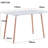 Dining Table - For 4 To 6 People Scandinavian Table - MDF Top - L110*P70*H74CM (White)