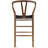 Counter Height Stool Farmhouse with Y Back Dark Woven Wood Kitchen Fully Assembled-836734641