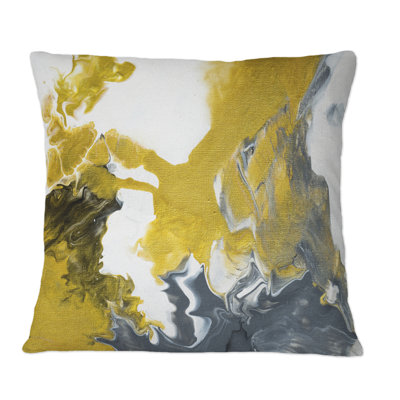 Vert et gris Marble Universe - Coussin décoratif imprimé moderne