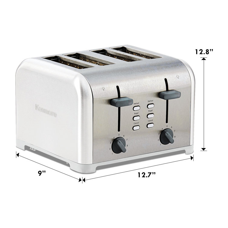 GE - 4-Slice Toaster - Stainless Steel