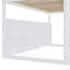 Lit mezzanine en bois simple avec structure en forme de maison avec tente-150085942