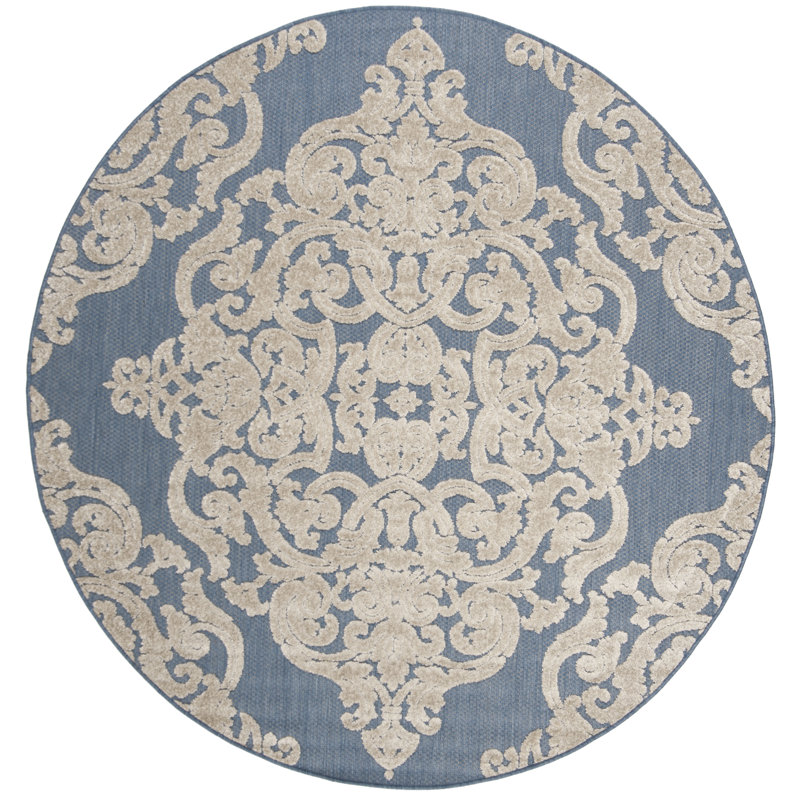 Ostrom Performance Oriental Rug, Round 6'7"