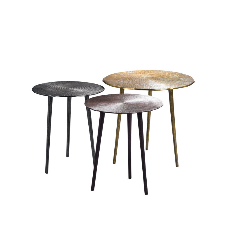 Weathersby End Table, 47cm H x 40cm W x 40cm D, Silver