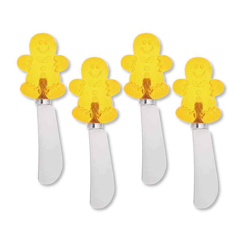 Gingerbread Transparent Polyresin Cheese Spreader, S4