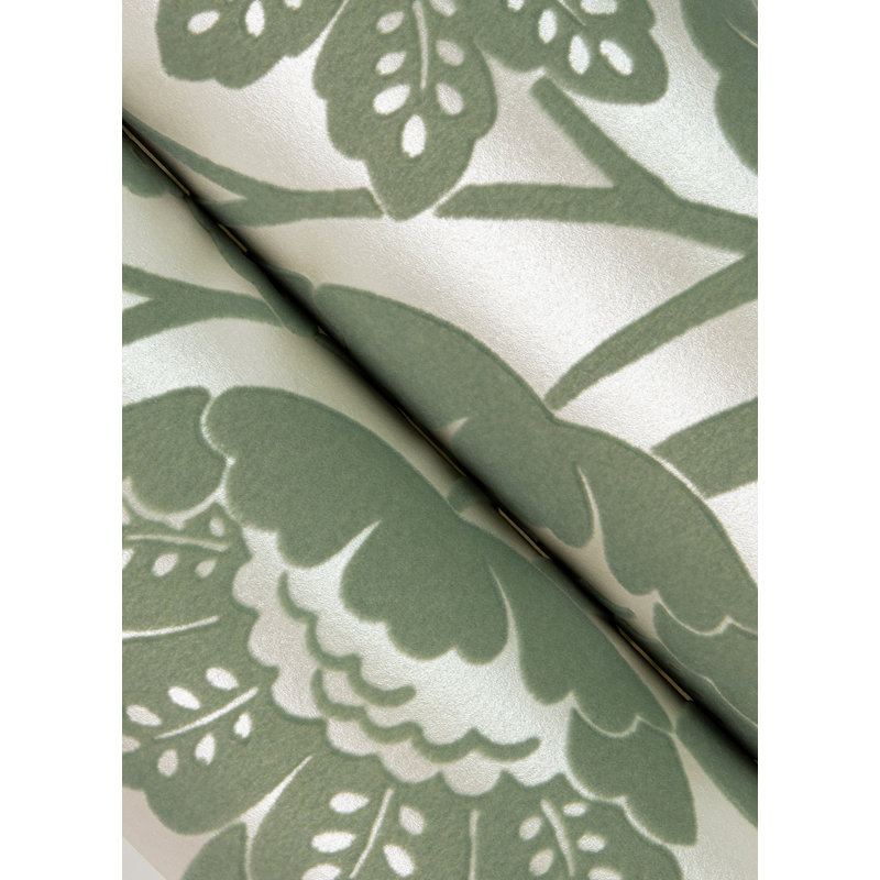 Gallucci 33' L x 20.5" W Flocked Wallpaper Roll, Blue