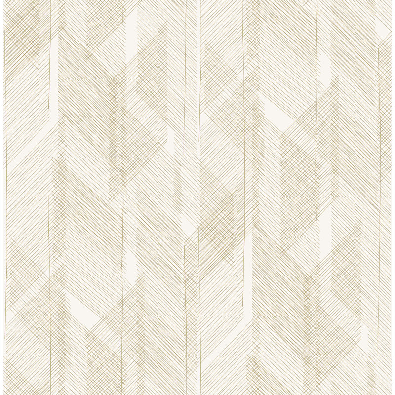Papier peint Bryant Crosshatch, Doré