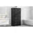 Tall And Wide Storage Cabinet With Doors For Bathroom/Office, Three Drawers, Black
