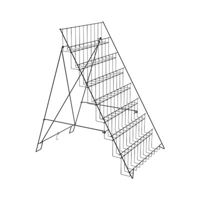 8-Tier Literature Holder Greeting Card Floor Stand Displays Book DVD Brochure Travel Collapsable