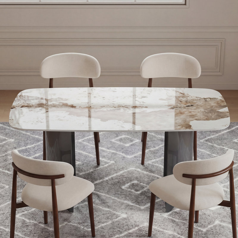 Table de salle à manger Wakenda, Gris, L 31,5 po x L 55,1 po