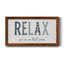 Relax - art textuel sur toile encadré-1880241096