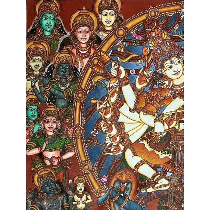 Shiva Tandav | Acrylique sur toile | Par Anandu | Pour la décoration murale