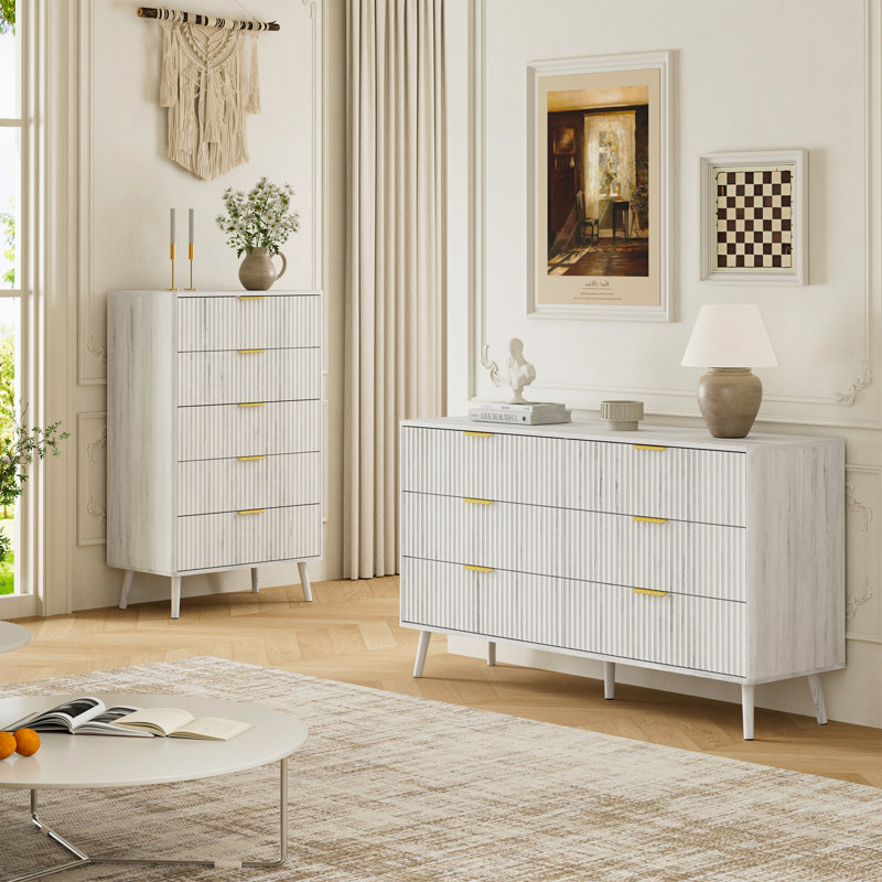2 Pieces Bedroom Set, White