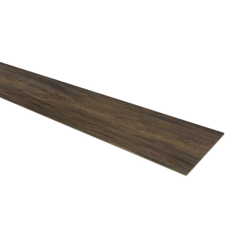 Planche de vinyle Flexxfloor 9 po x 48 po x 4 mm, Marron foncé