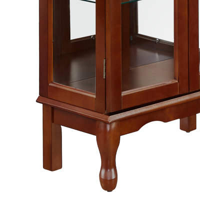 Dawnielle Classic design Curio Cabinet with Adjustable tempered glass shelves, for living room by Charlton Home