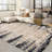 Abstract Machine Washable Rug with Rubber Backing for Living Room Modern Non-Slip Dining Room Rug Easy-Cleaning Floor Carpet for Bedroom Office-2033795059