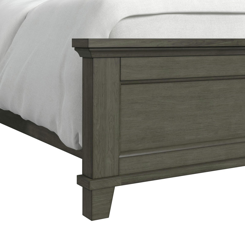 Ensemble de chambre à coucher 5 pièces Nhek, Gris, Double TG