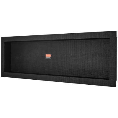 Shower Niche Ready for Tile 16" x 50", Single Shelf Organizer, Square Corners Wall-inserted Niche Recessed, Sealed Protection Modern Soap Storage Niche for Shower Bathroom, Black
