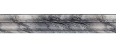 Bardiglio 2" x 12" Marble Polished Marble Chair Rail Tile Trim