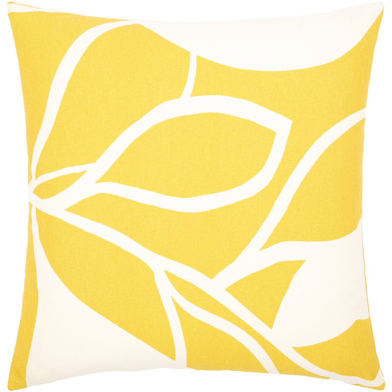 Abstract Down Throw Pillow, Mustard/Beige