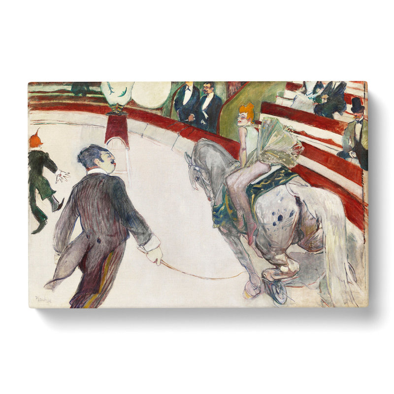 The Cirque Fernando by Henri De Toulouse-Lautrec - Wrapped Canvas Painting, 40cm H x 60cm W x 3cm D
