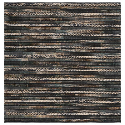 Tapis rayé en jute / coton Avonte