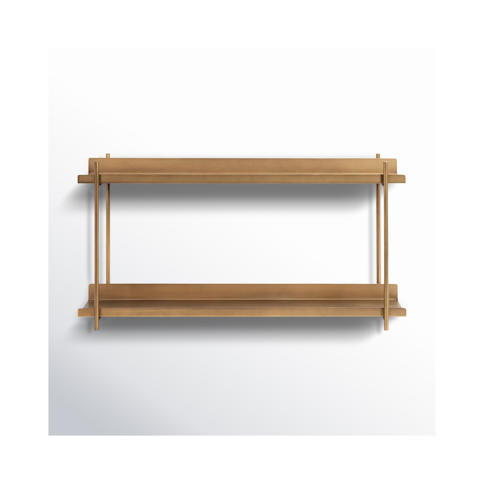 Bedford 2 Piece Metal Tiered Shelf, Gold