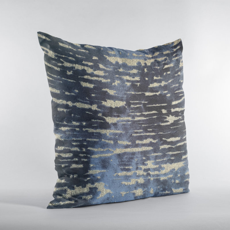 Coussin Plutus Indigo, 22 po x 22 po