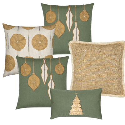 Starlight Coordinated Set of 5 Indoor & Outdoor Throw Pillows