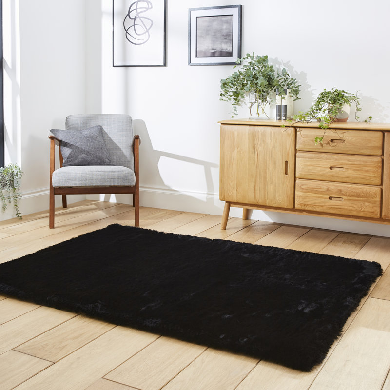 Tamay area rug Table Tufted Rectangle Black, Rectangle 60cm x 120cm
