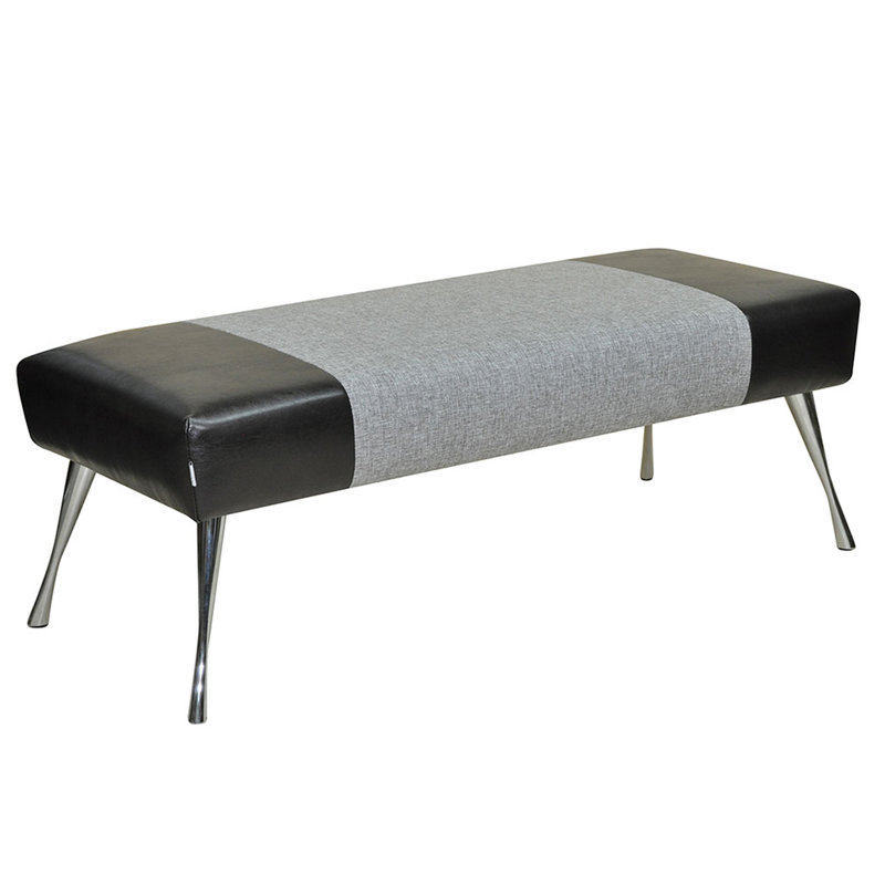 Twiggy Upholstered Bench, Brown and beige