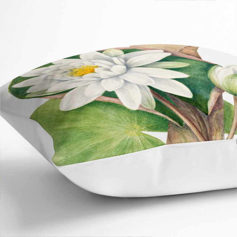 Square Cushion, 40cm H x 40cm W x 15cm D, White