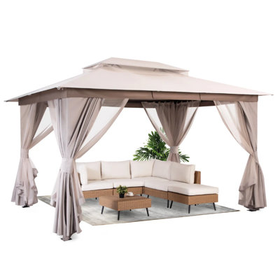 Pavillon de jardin en acier 10 pi x 13 pi