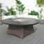 Table de foyer d'extérieur au propane en aluminium H 27,17 po x l 70,87 po Vassilieva