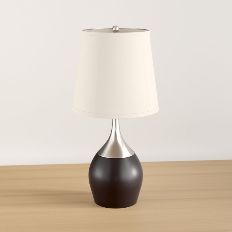 Keemia Metal Table Lamp, Espresso, 24" H x 12" W x 12" D