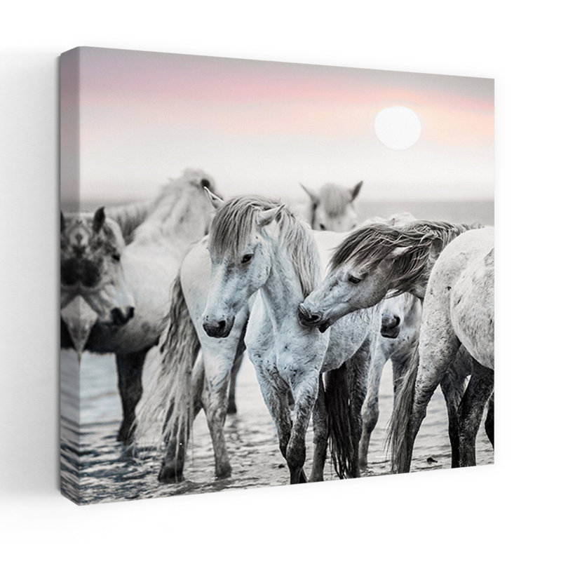 Petit cheval contemporain, art animalier, H 18 po x l 18 po