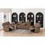 Ensemble de salon inclinable manuel 3 pièces avec porte-gobelets-1343039622