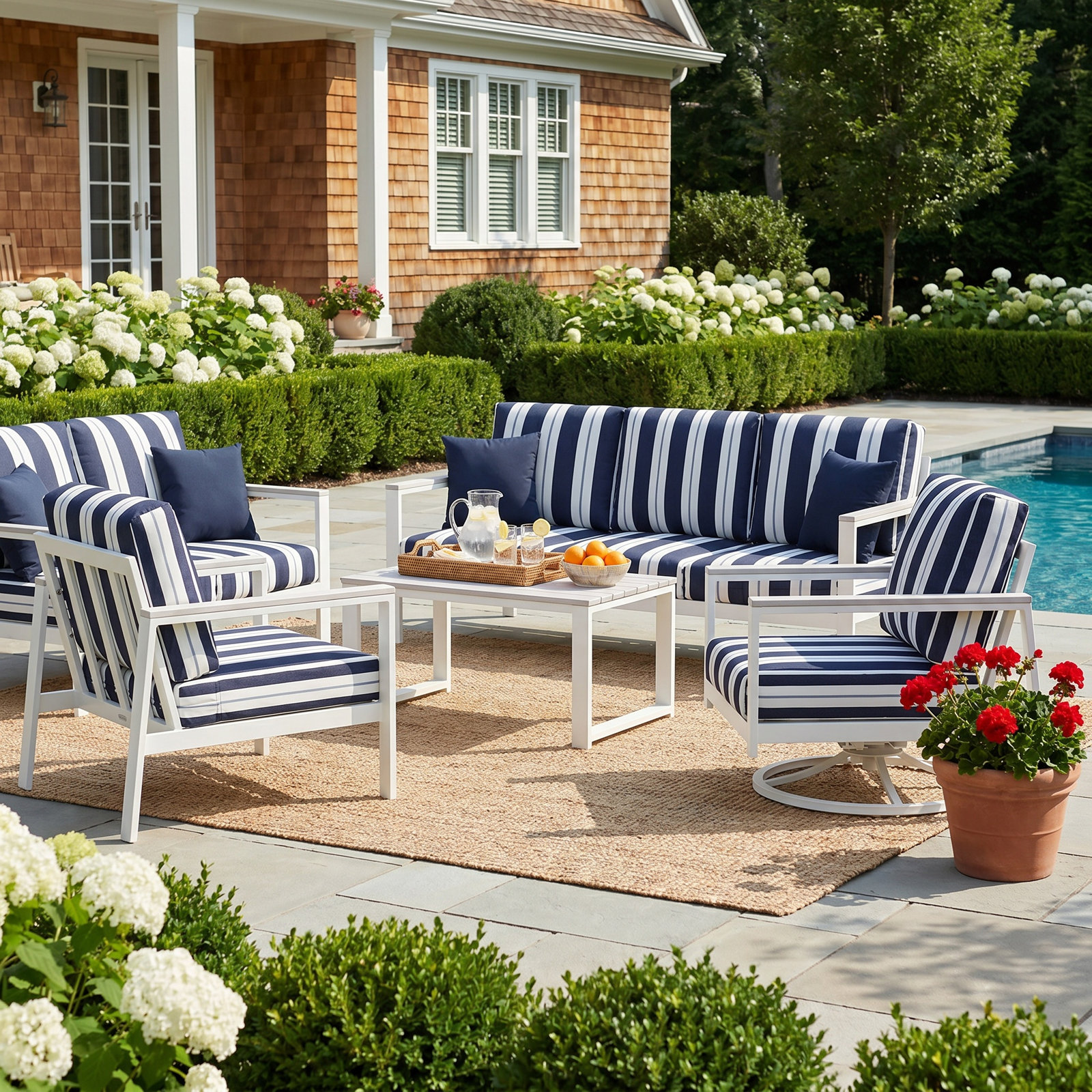 Townsend 7-Person Sunbrella® Patio Seating Group, White