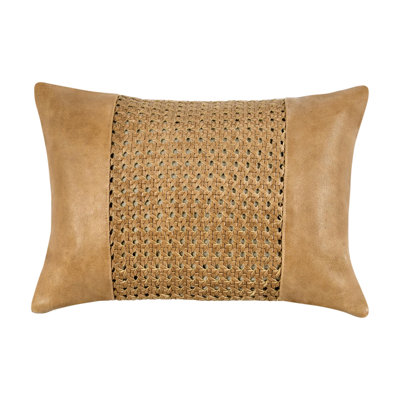 Toscano Leather Throw Pillow
