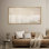 «Soft Neutral Cream Minimal Abstract Light Brush Form», reproduction d'art encadrée sur toile