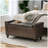 ALDEN ARMED STORAGE BENCH