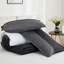 Ensembles d'édredon pleine grandeur Andency noir blanc gris - ensemble de literie léger 3 pièces, édredon toutes saisons en duvet synthétique (1 édredon, 2 taies d'oreiller)-124498872-124764803