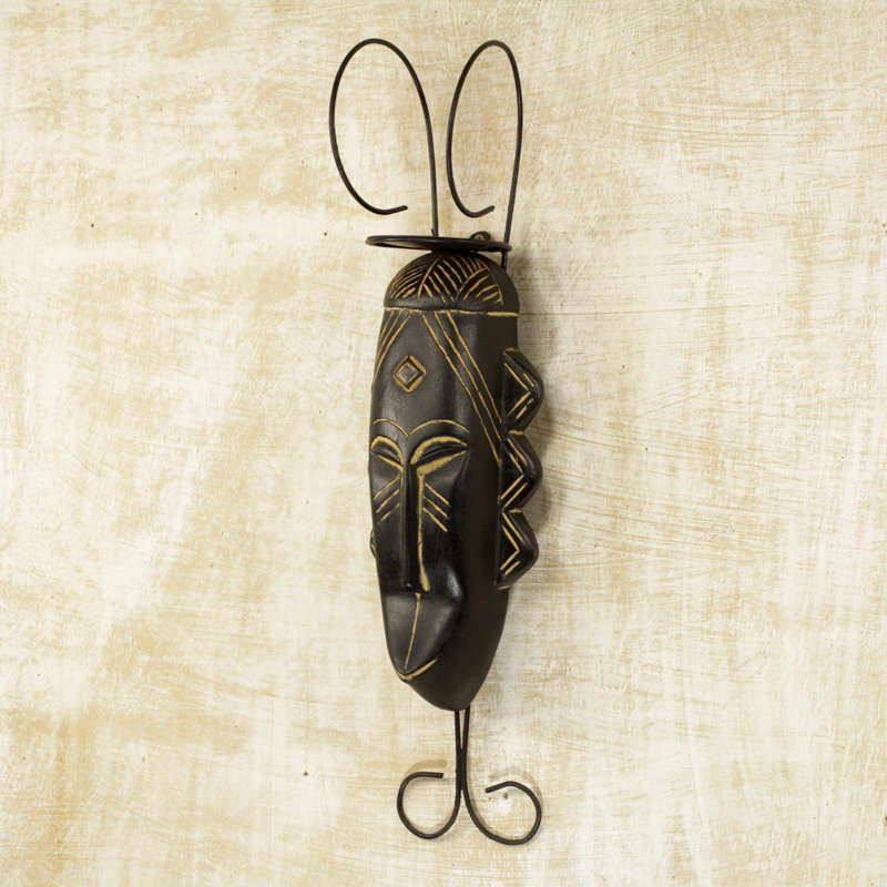 Applique en bois mask