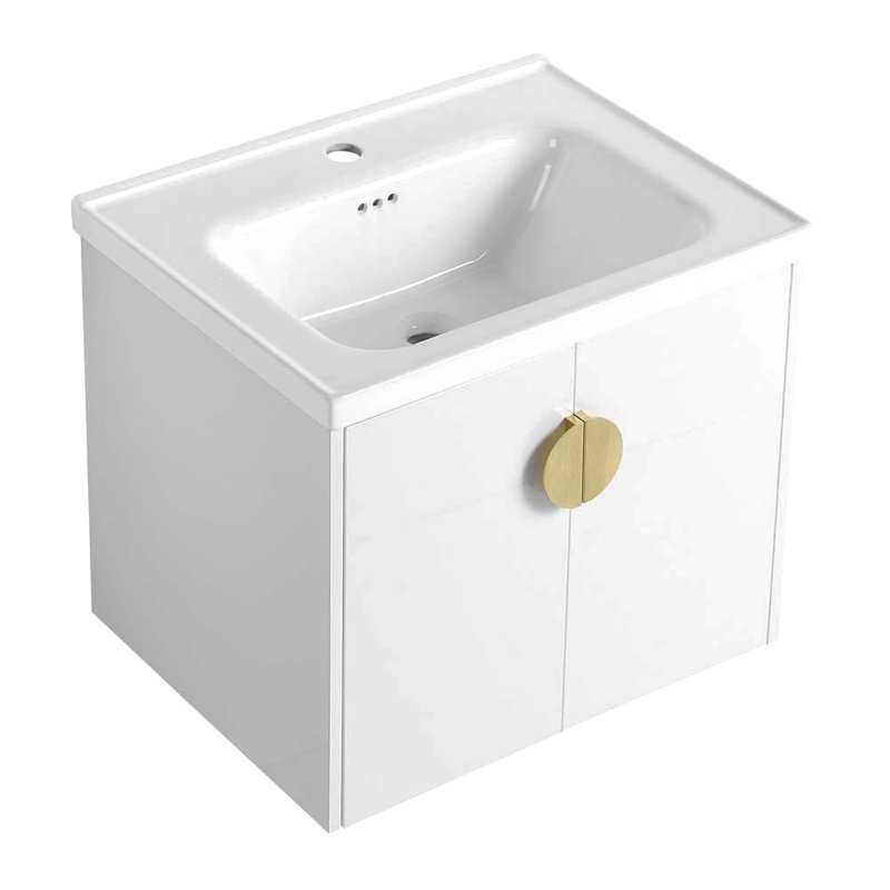 Ensemble de meuble-lavabo simple 23,82 po avec plateau en céramique Taona