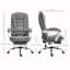 Fauteuil de direction en tissu de lin Vinsetto