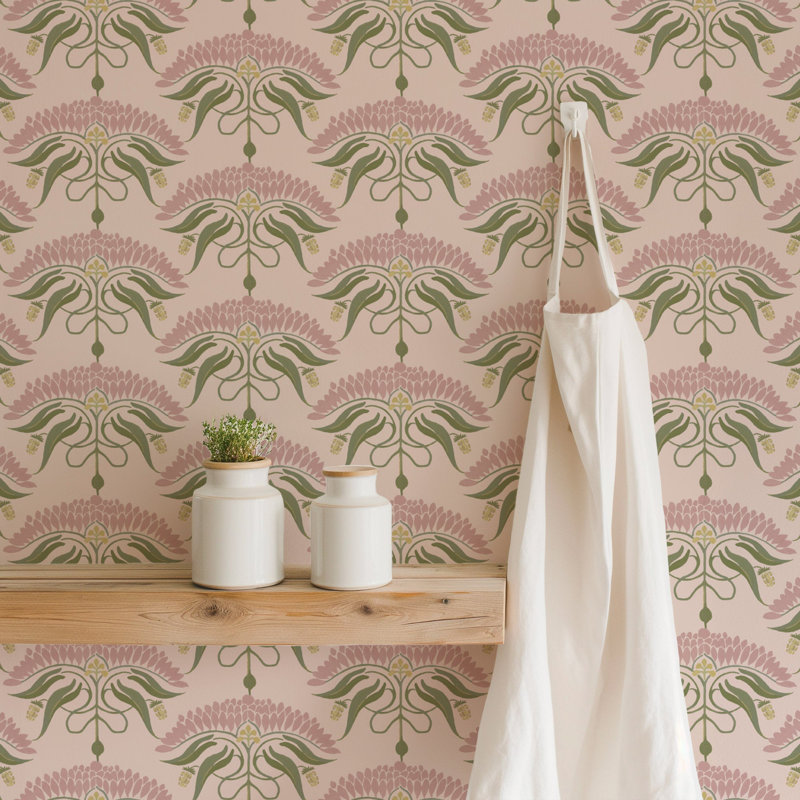 Fleur de Réve - Floral Wallpaper, Petal Pink, Premium Paper