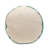 Handcrafted Fabric Cylindrical Pouf, White and Teal-117951356