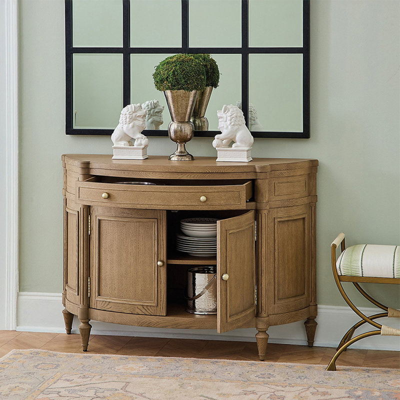 American-style curved dining cabinet