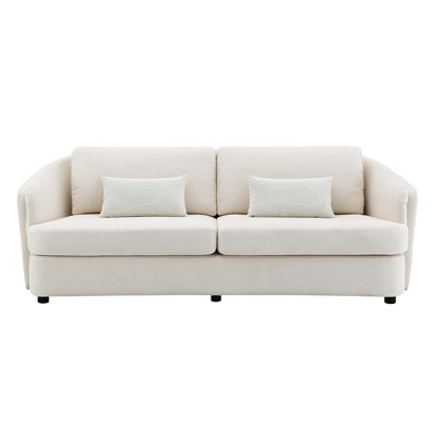 Mariko 84" Sofa w/2 Pillows, Beige Linen