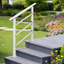 Rampe d'escalier extérieure en fer blanc pour rampe pour 1 à 3 marches