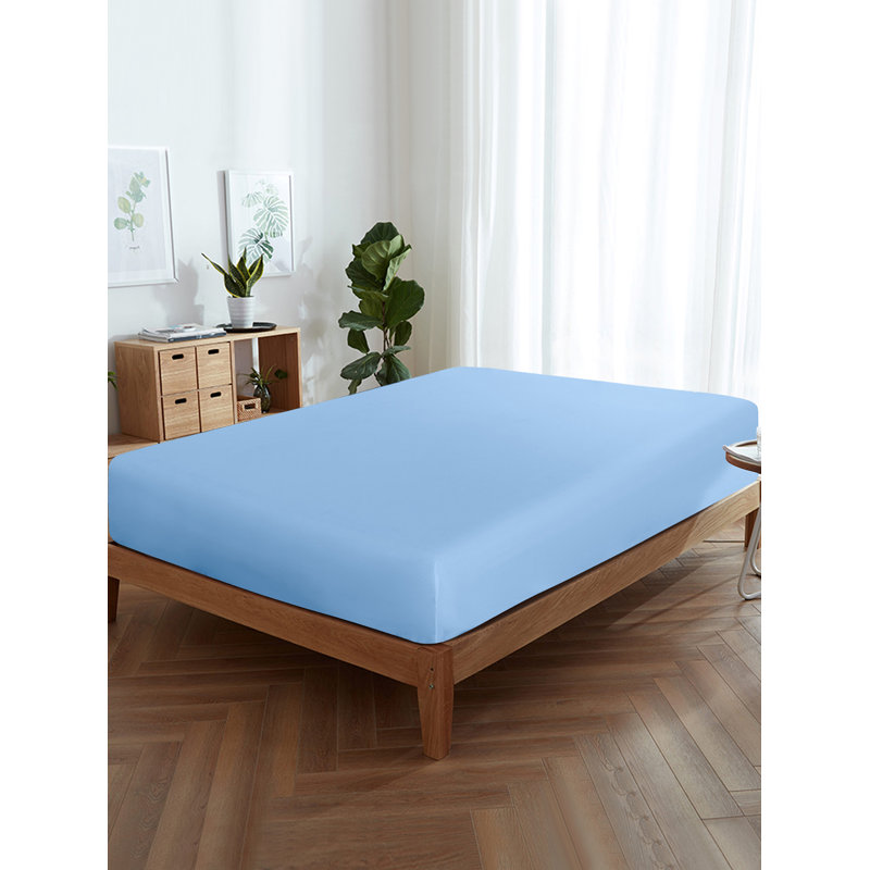 Microfiber Fitted Sheet, Sky Blue, California King